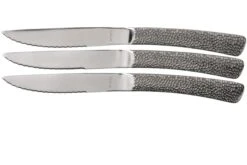 Amefa Bongo 2465 Hamered Set De 3 Couteaux à Steak