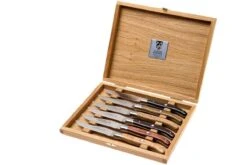 Claude Dozorme Laguiole Coffret De Couteaux à Steak 6 Pièces, Bois Variés
