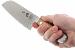 Santoku Alvéolé Alpha Olivier Güde, X546/18 -Les Couteaux Soldes GUX546 18 05 gude alpha olive gux546 18 05