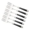 Forge De Laguiole FE62MINEB Set De 6 Fourchettes De Table, Mattes, Bois Débène