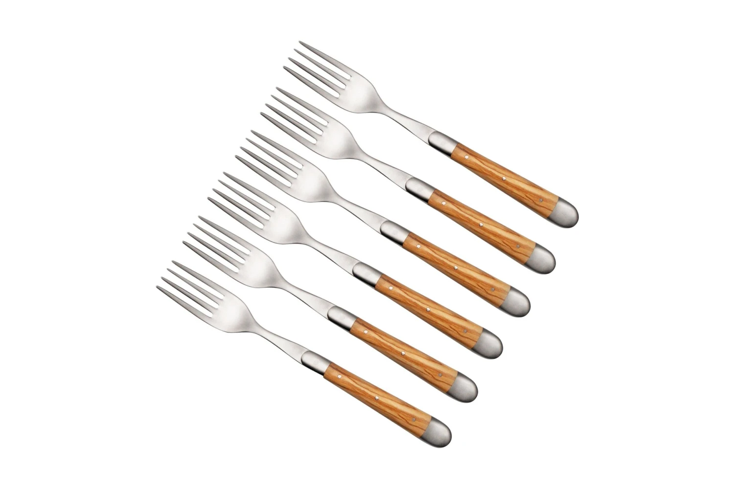 Forge De Laguiole FE62MINOL Set De 6 Fourchettes De Table, Mattes, Bois D'olivier 1 Forge De Laguiole FE62MINOL Set De 6 Fourchettes De Table, Mattes, Bois D'olivier