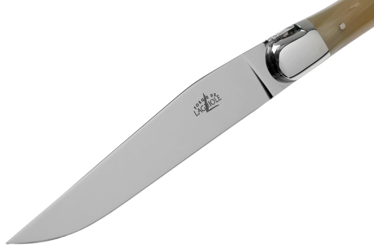 Forge De Laguiole T22MINBC Corne Polie Couteaux à Steak Set De 2 Pièces 3 Forge De Laguiole T22MINBC Corne Polie Couteaux à Steak Set De 2 Pièces - Image 3