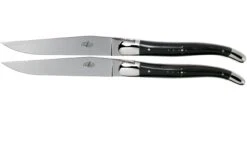 Forge De Laguiole T22MINBF Horn Polished Couteaux à Steak Set De 2 Pièces