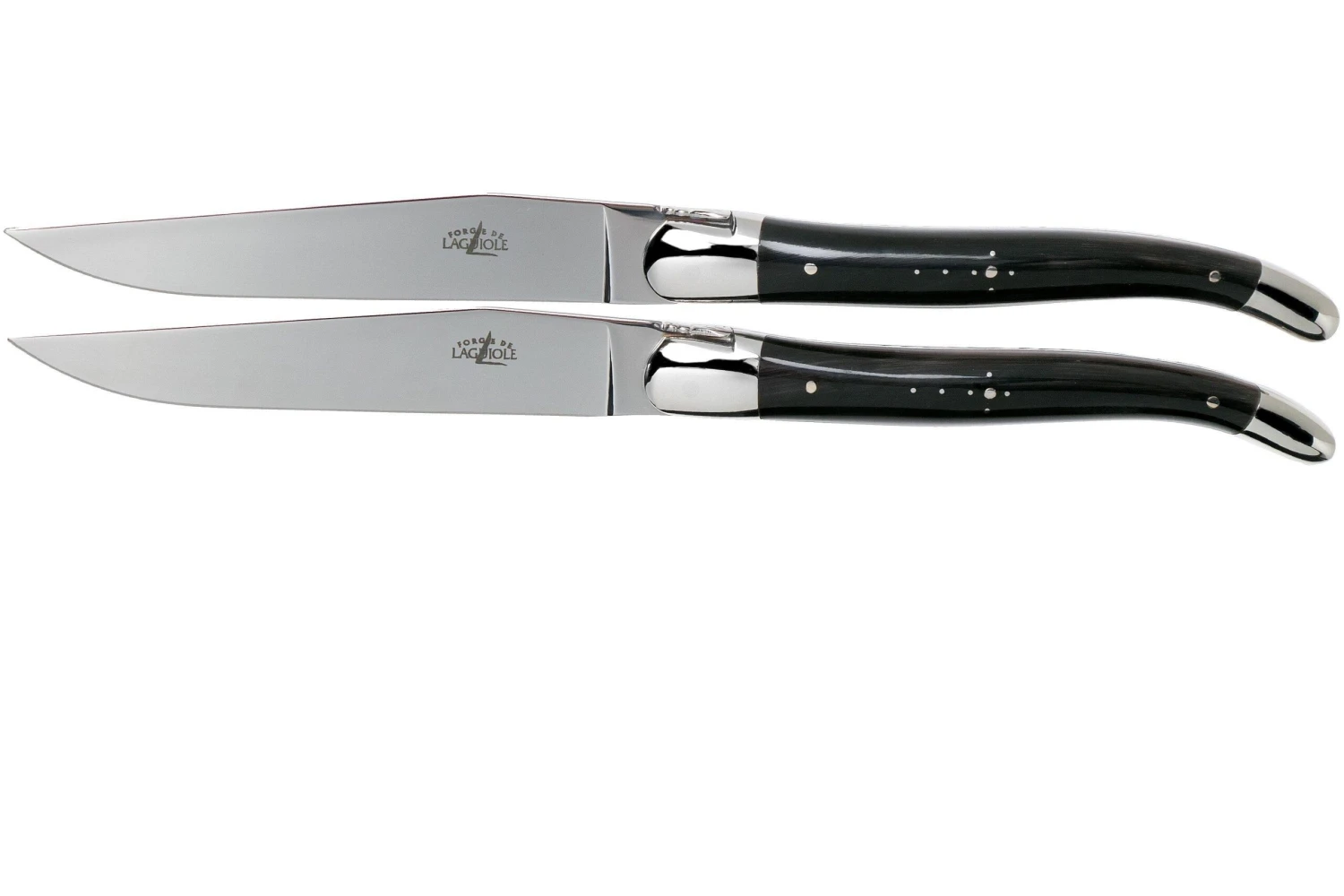 Forge De Laguiole T22MINBF Horn Polished Couteaux à Steak Set De 2 Pièces 1 Forge De Laguiole T22MINBF Horn Polished Couteaux à Steak Set De 2 Pièces