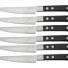 Maserin TEGI 2500TG01-N Set De 6 Couteaux à Steak Avec Sac Enroulable, Noir