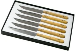 Nontron Traditionnel Set De Couteaux à Steak, 6 Pièces Buis, T6OFRYBU