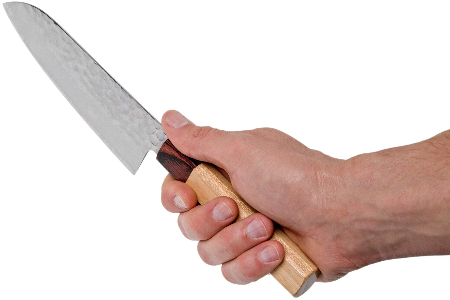 Sakai Takayuki Santoku 33-Layer Damascus Hammered WA 17 Cm 6 Sakai Takayuki Santoku 33-Layer Damascus Hammered WA 17 Cm - Image 6