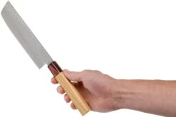 Sakai Takayuki Nakiri 33-Layer Damascus Hammered WA 16 Cm -Les Couteaux Soldes TA07473 06 sakai takayuki scaled