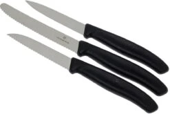 Victorinox SwissClassic Couteaux à Légumes Noir, Set De 3, 6.7113.3