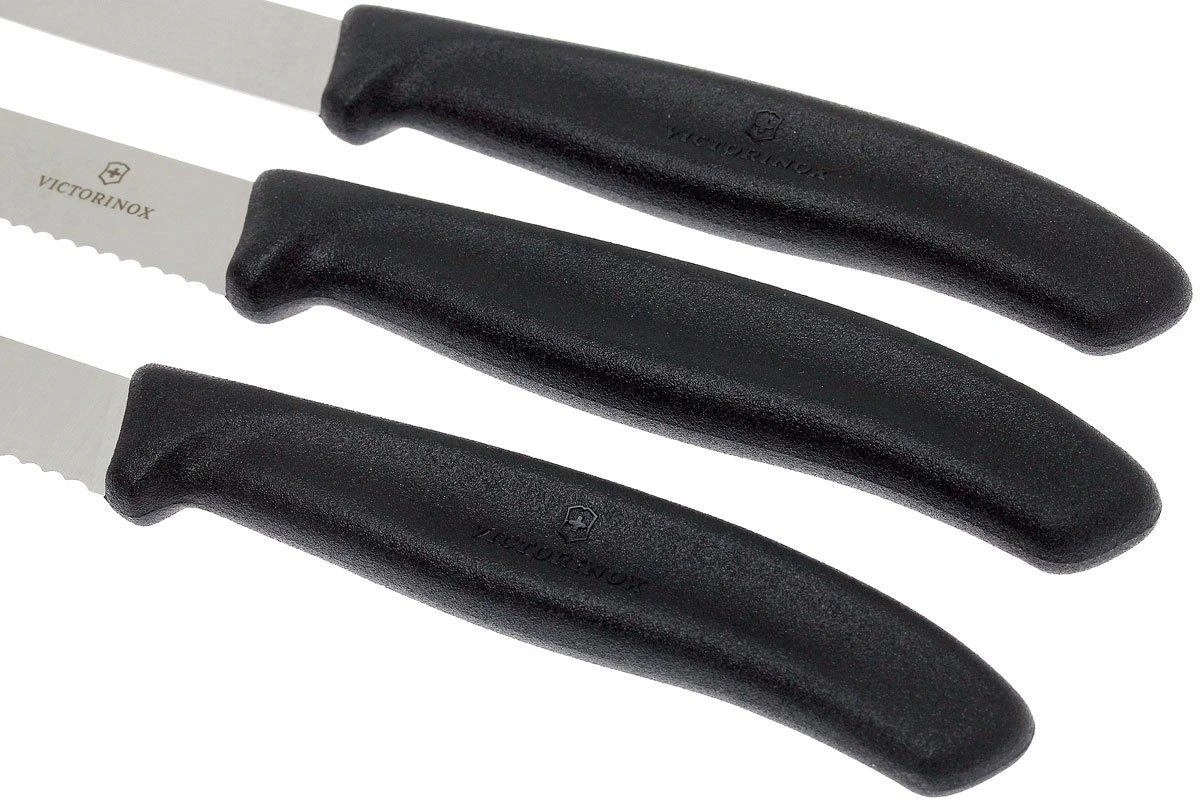Victorinox SwissClassic Couteaux à Légumes Noir, Set De 3, 6.7113.3 3 Victorinox SwissClassic Couteaux à Légumes Noir, Set De 3, 6.7113.3 - Image 3