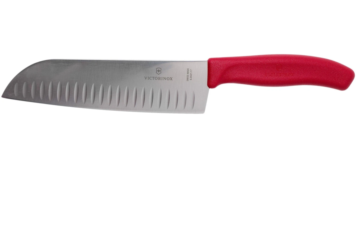 Victorinox SwissClassic 6.8521.17B Santoku Avec Alvéoles 17 Cm, Rouge 1 Victorinox SwissClassic 6.8521.17B Santoku Avec Alvéoles 17 Cm, Rouge