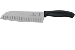 Victorinox SwissClassic 6.8523.17G Santoku Avec Alvéoles 17 Cm, Noir