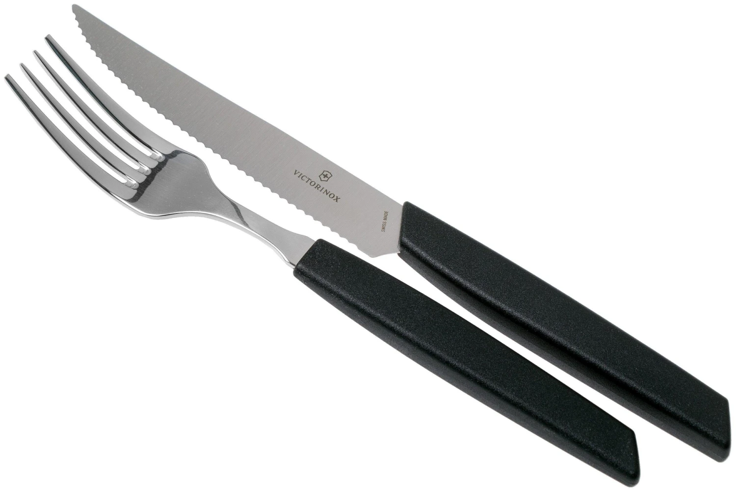 Victorinox Swiss Modern 6.9093.12W.12, Ménagère 12 Pièces Avec Couteau à Steak, Noir 1 Victorinox Swiss Modern 6.9093.12W.12, Ménagère 12 Pièces Avec Couteau à Steak, Noir